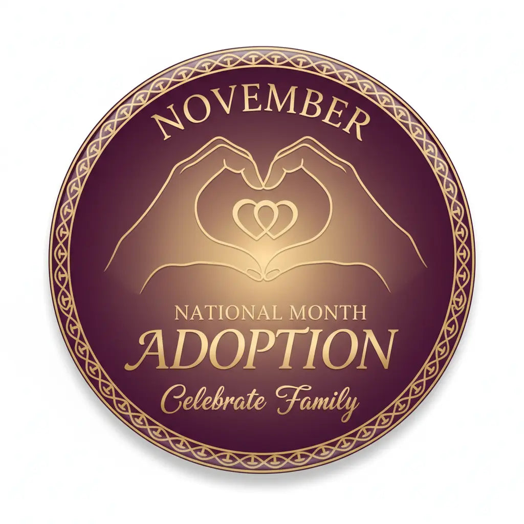 National Adoption Month (November) Pinback 2.25-inch