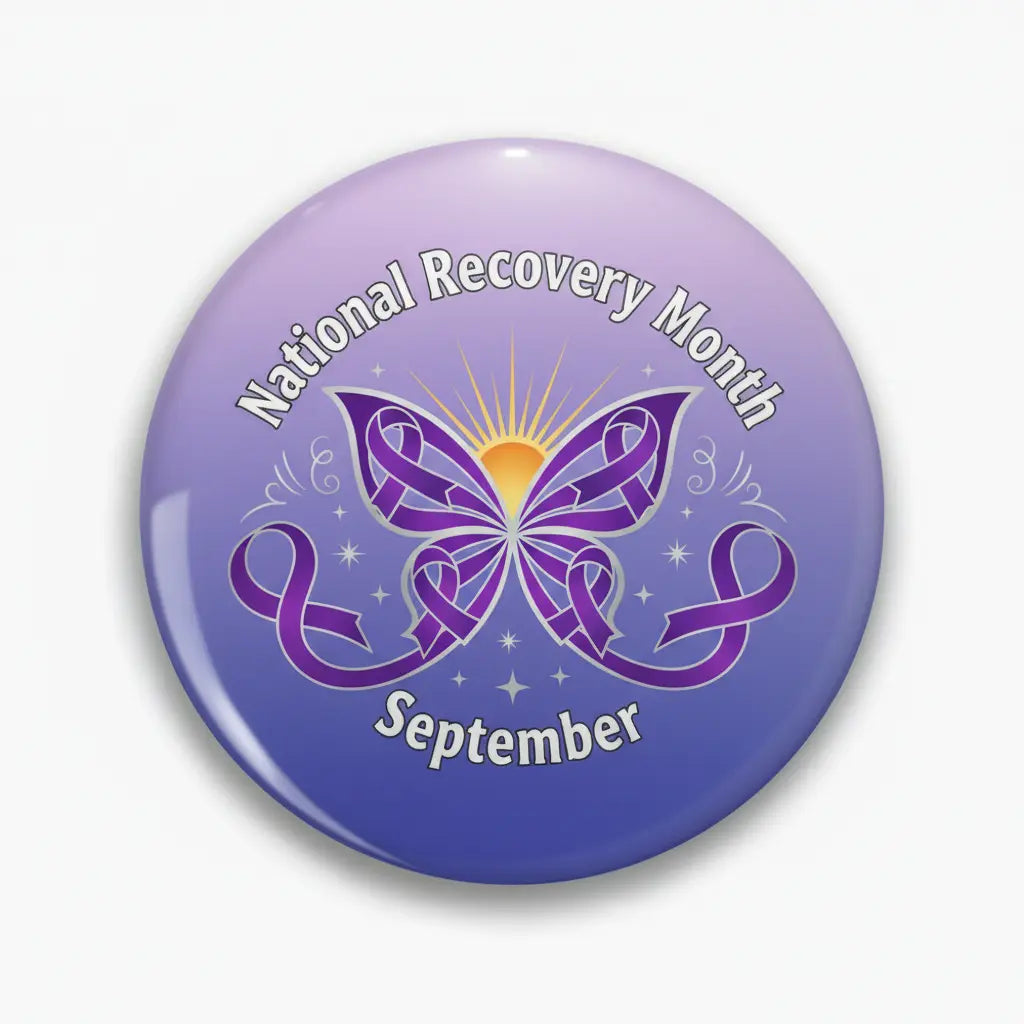 National Recovery Month (September) Pinback 2.25-inch