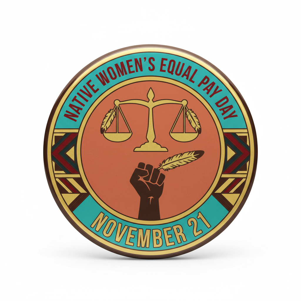 Native Women's Equal Pay Day (November 21) Pinback 2.25-inch