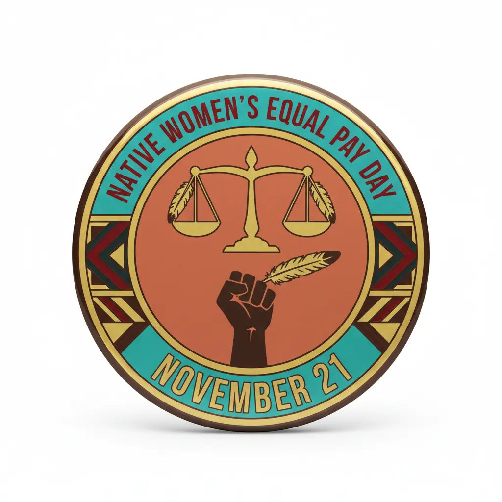 Native Women's Equal Pay Day (November 21) Pinback 2.25-inch