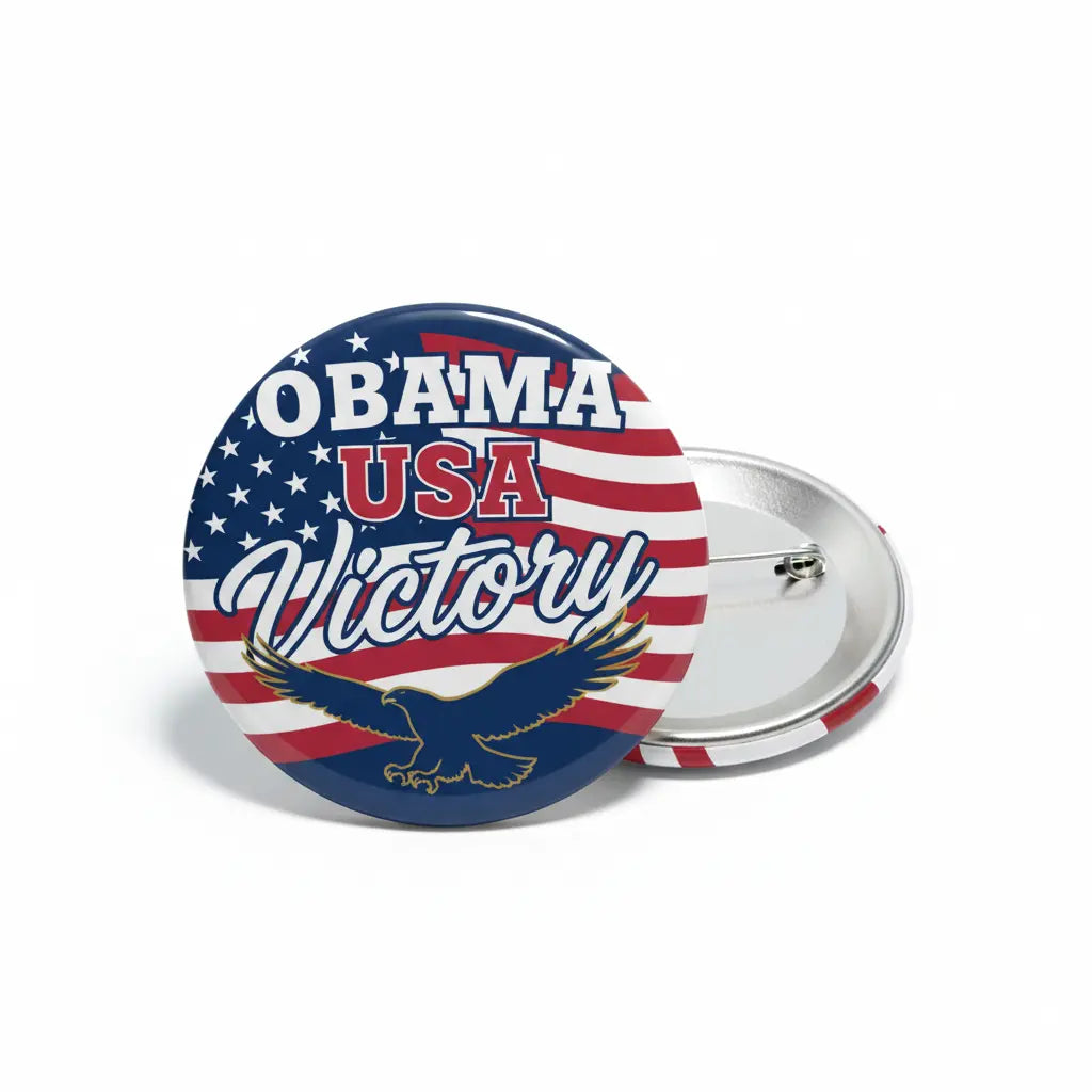 Obama USA Victory Pinback 2.25-inch