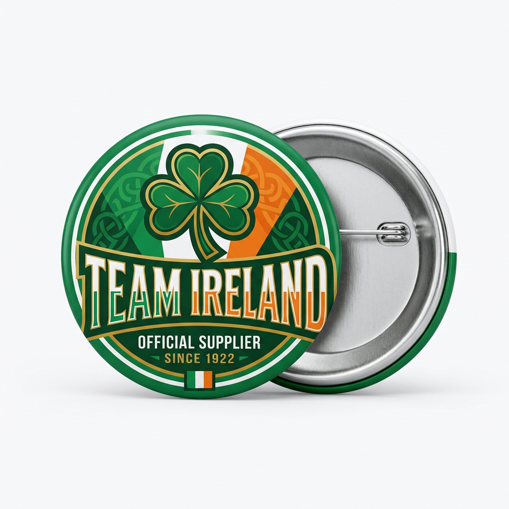 Official Irish Team Pin Button 2.25-inch