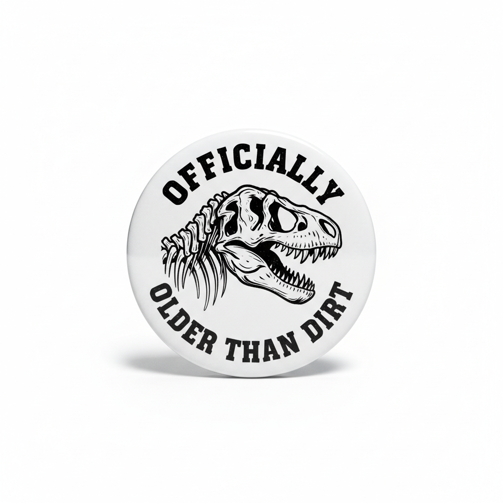 Officially Older than Dirt Pinback 2.25-inch