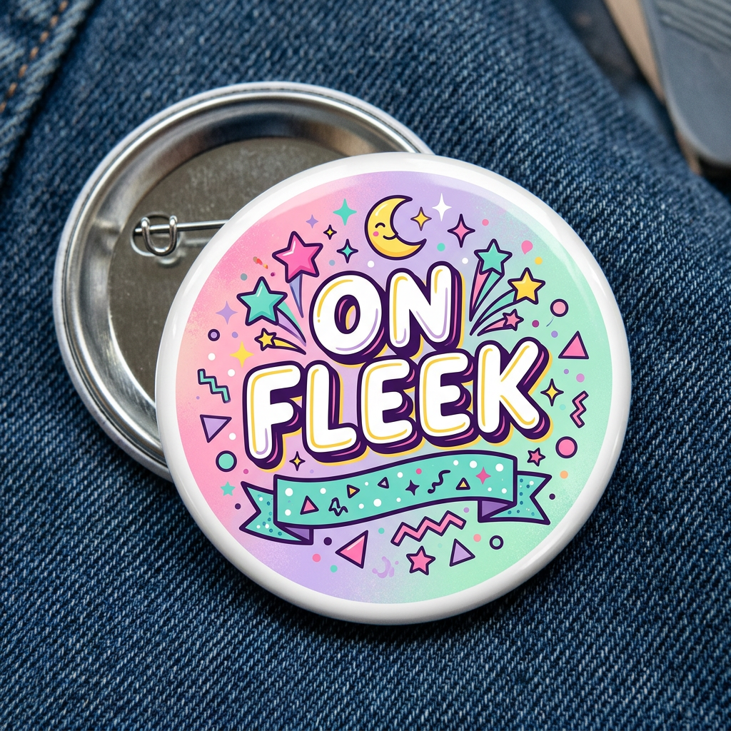 On fleek Millennials Pin Button 2.25-inch