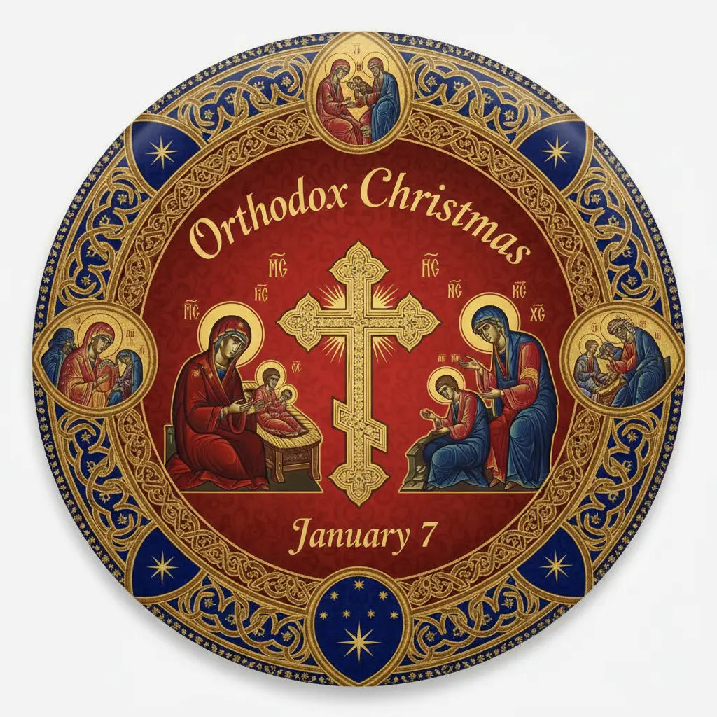 Orthodox Christmas (Jan 7) Pinback 2.25-inch