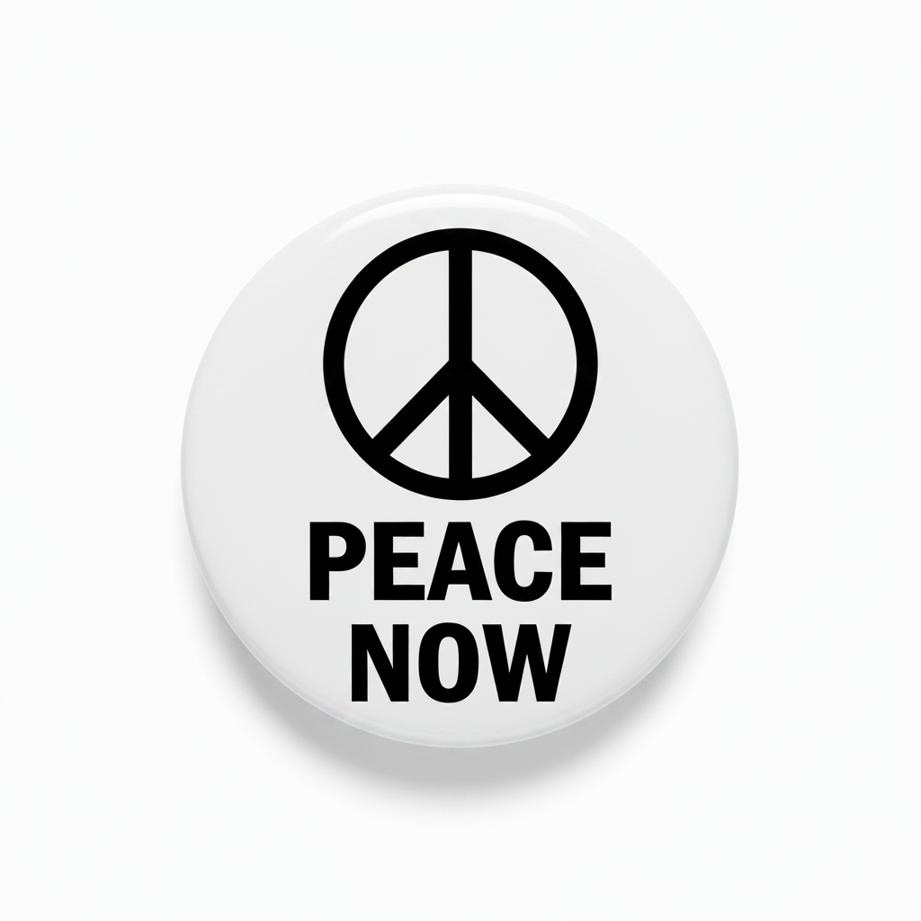 Peace Now Pinback 2.25-inch