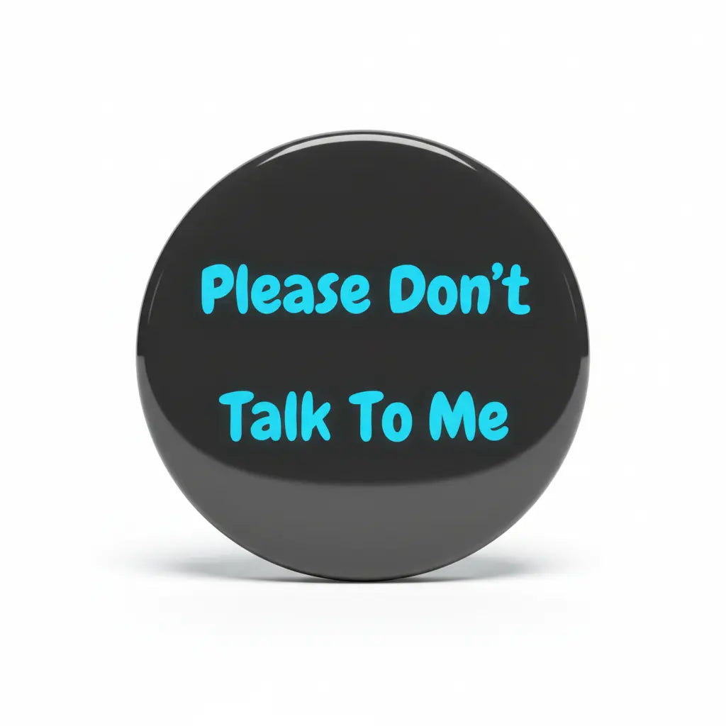Please don't talk to me Rude Saying Pinback 2.25-inch