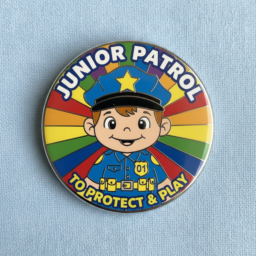 Police officer Kid Pinback 2.25-inch