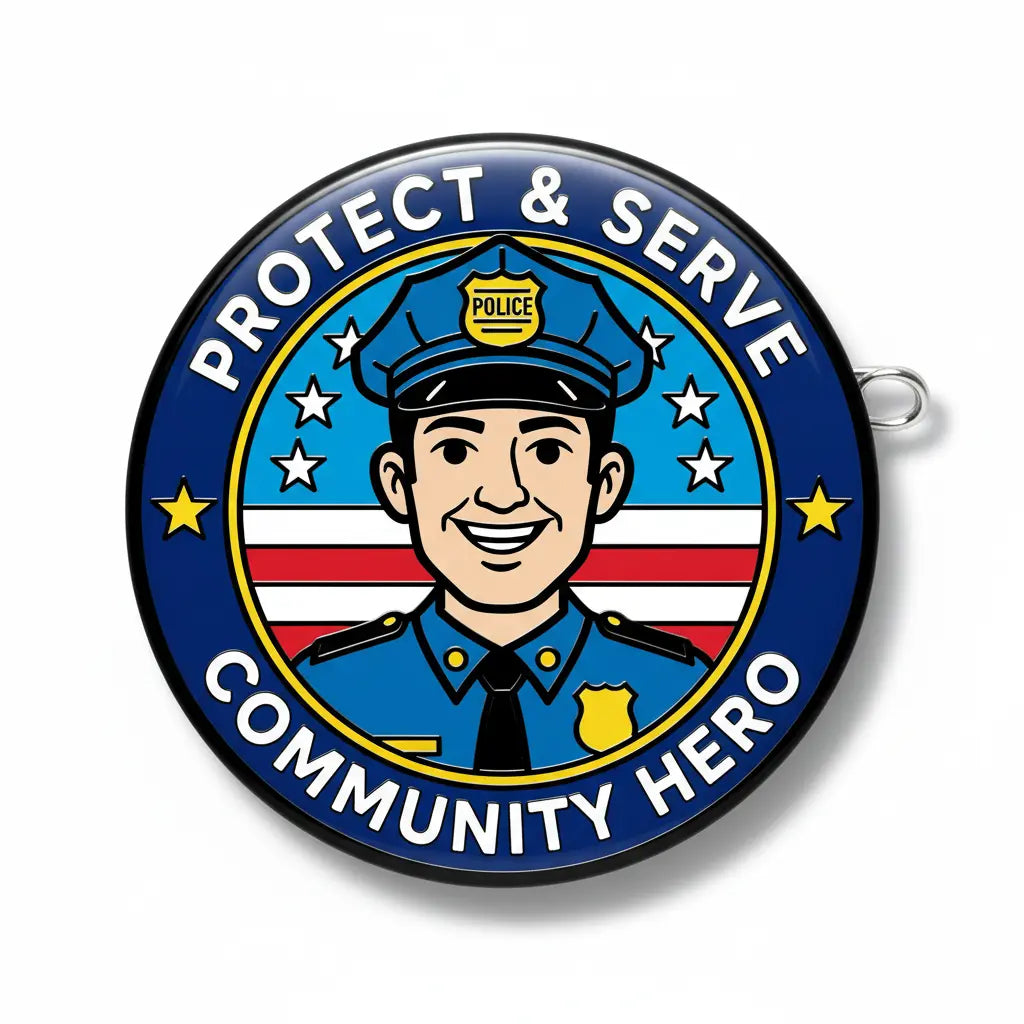 Police officer Pinback 2.25-inch