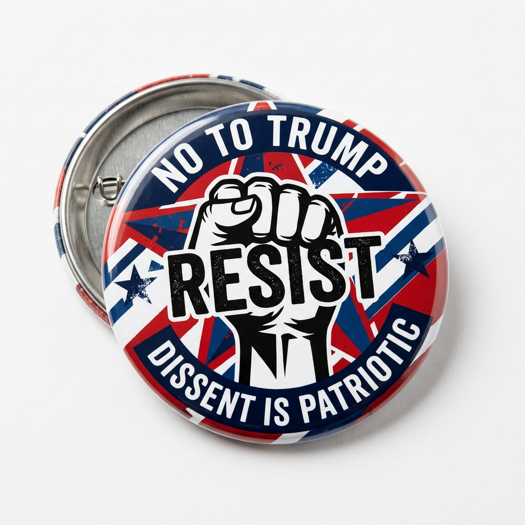 Political Protest Anti Trump Pin Button 2.25-inch