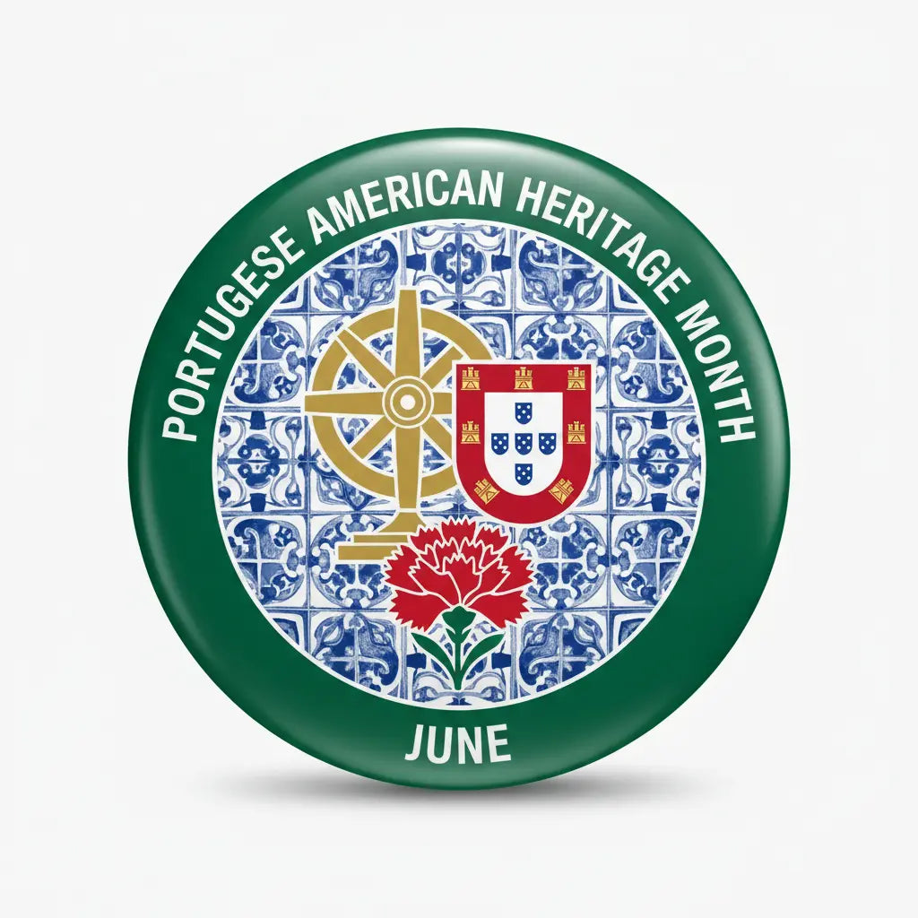 Portuguese American Heritage Month (June) Pinback 2.25-inch