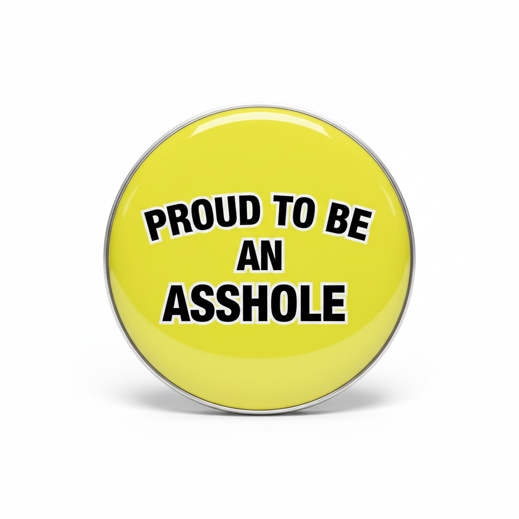 Proud to be an assh***e Pinback 2.25-inch