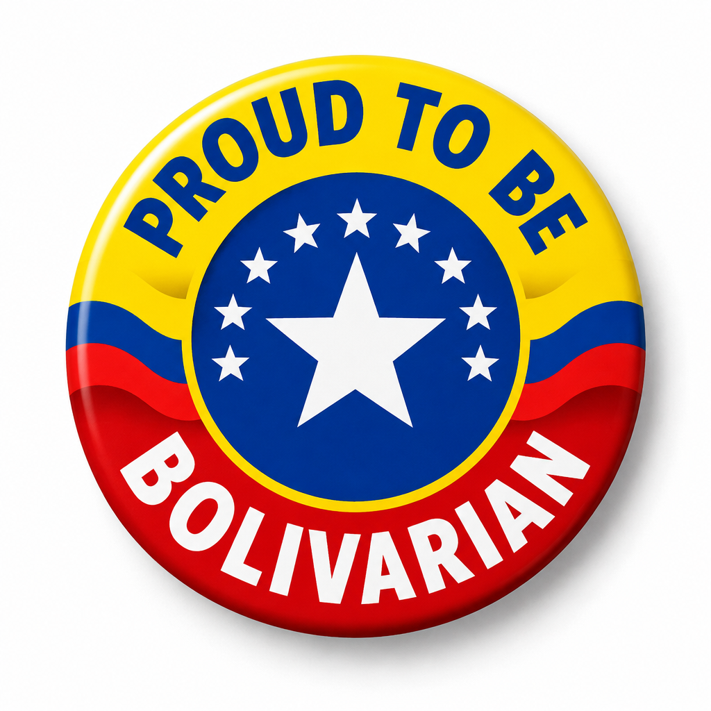 Proud to Be Bolivarian Pin Button 2.25-inch