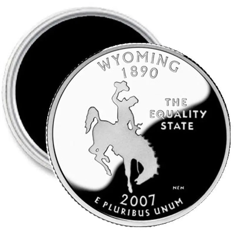 Wyoming State Quarter Mint Image Magnet 2.25-inch