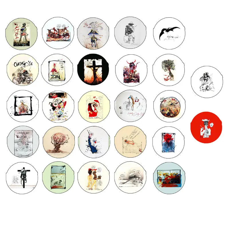 27 Pcs Ralph Steadman Artist Pinback 1.25-inch