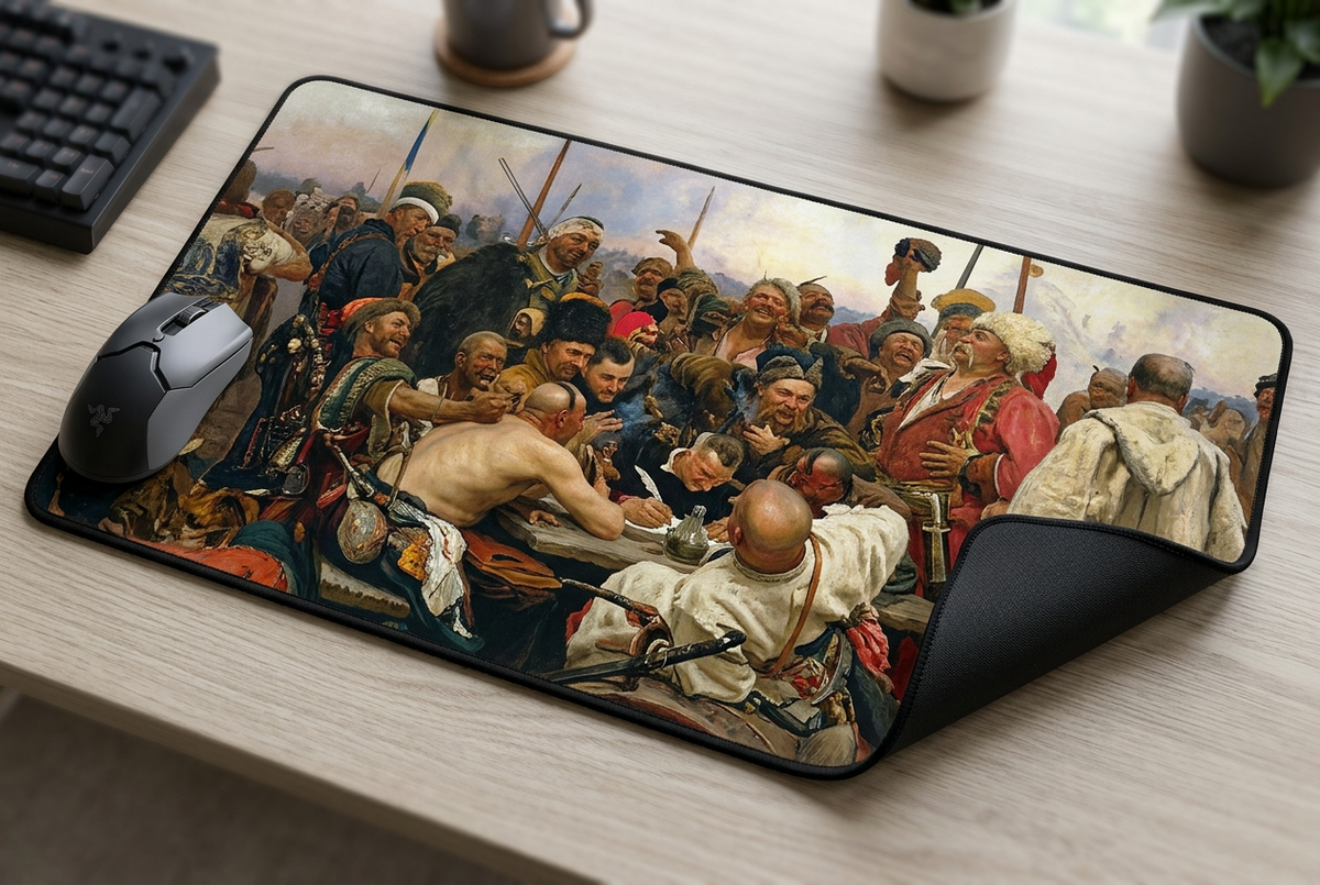 Ilya Repin Reply of the Zaporozhian Cossacks to Sultan Mehmed IV of Turkey Mousepad