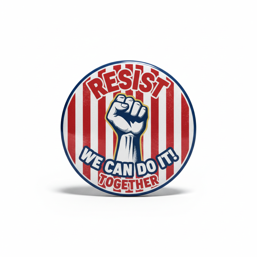 Resist We can do it Men Women 2.25-inch