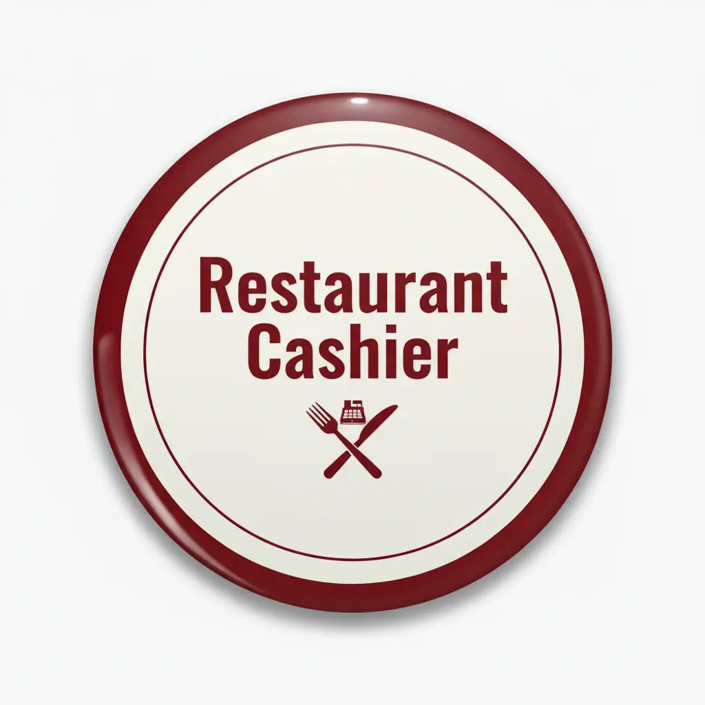 Restaurant Cashier Pinback 2.25-inch