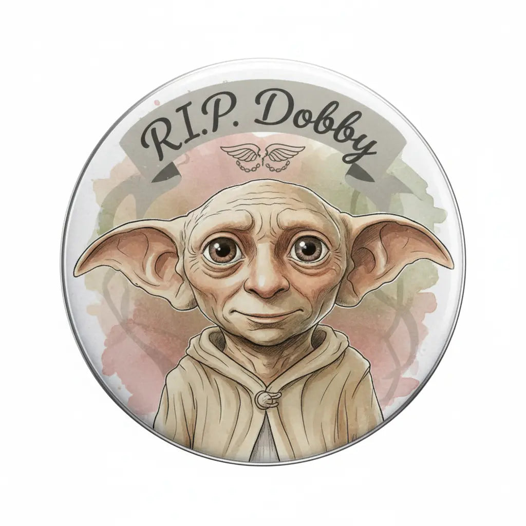 RIP Dobby Harry Potter Pinback 2.25-inch