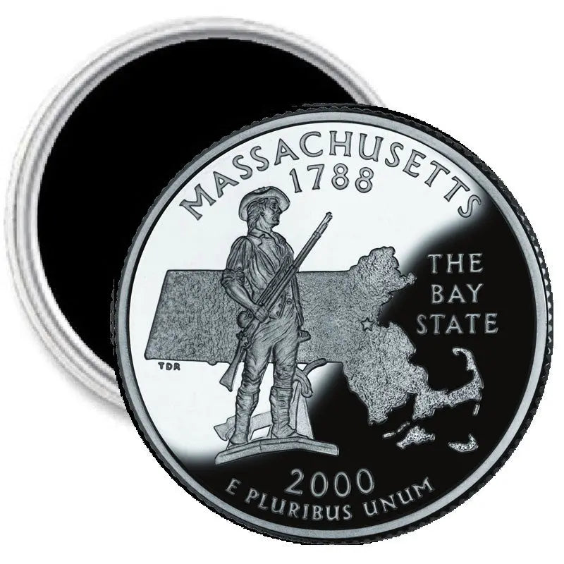 Massachusetts State Quarter Mint Image Magnet 2.25-inch