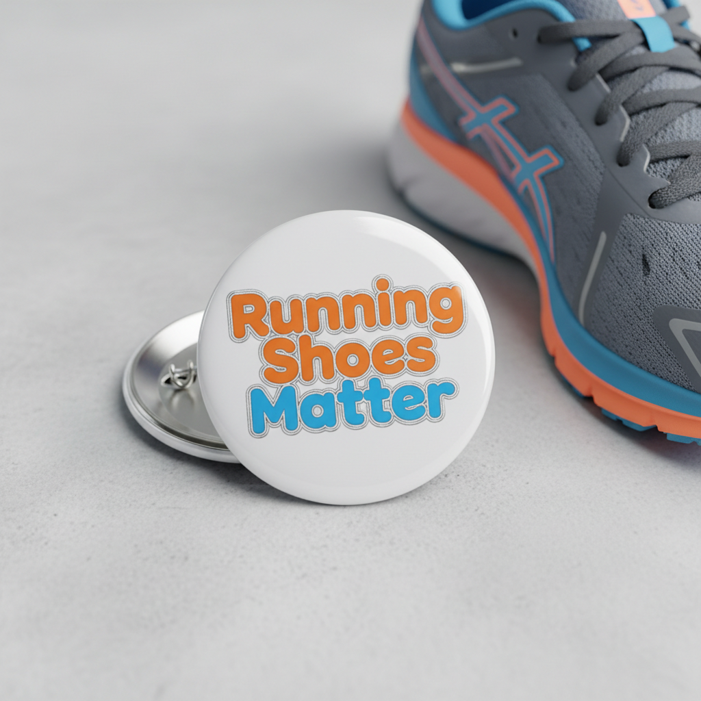 Running Shoes Matter Pinback 2.25-inch