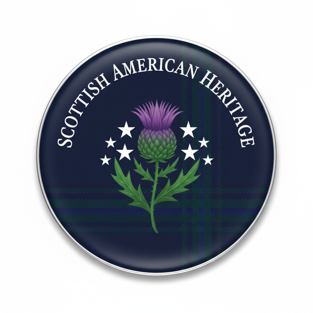 Scottish American Heritage Pinback 2.25-inch