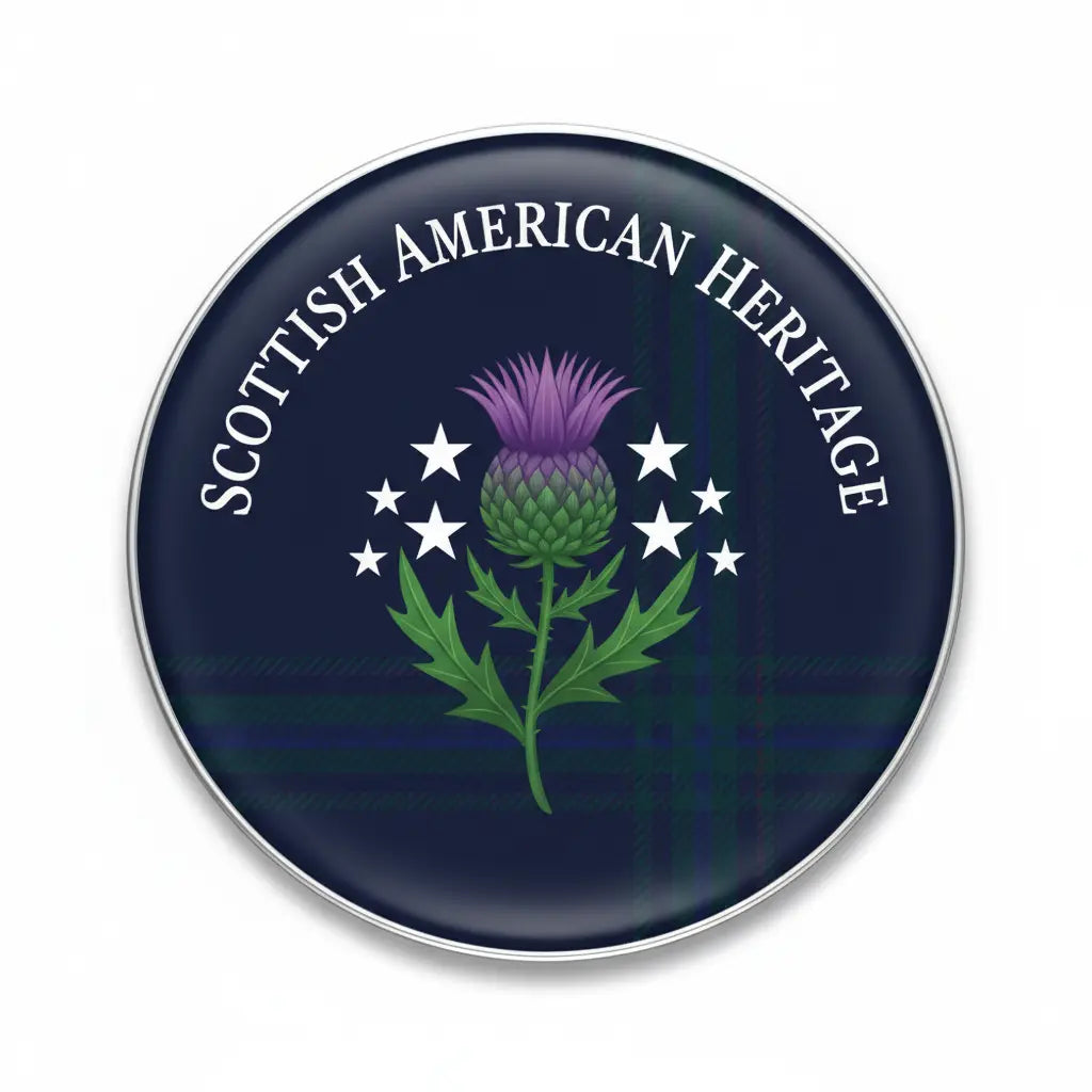 Scottish American Heritage Pinback 2.25-inch