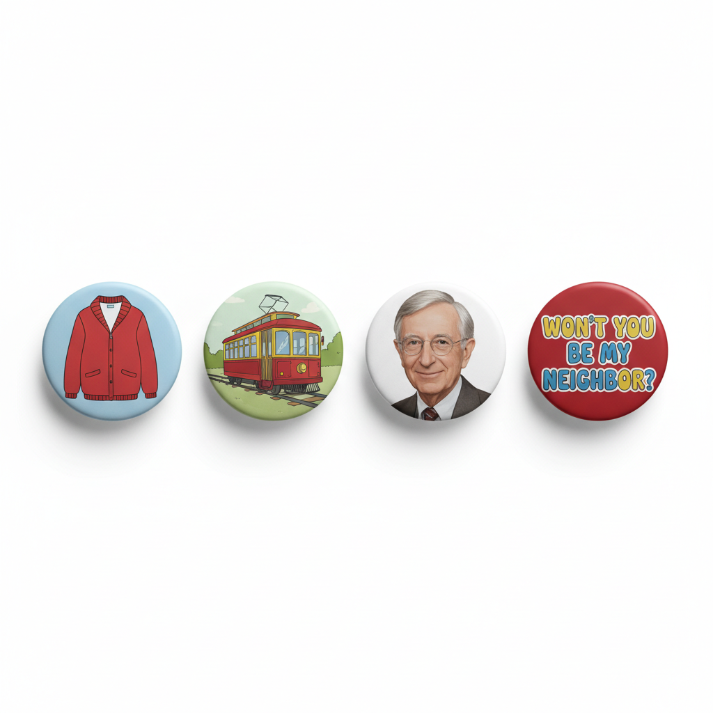 Set of 4 Mr Rogers Pinbacks 1.25-inch