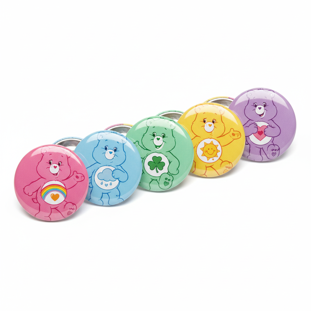 Set of 5 Care Bear Button Pinback 1.25-inch