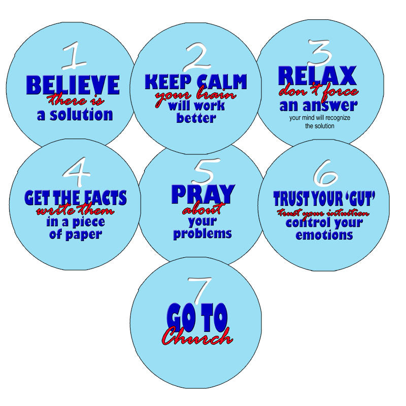 Seven Steps Problem Solver 225" 7 Pcs Magnets