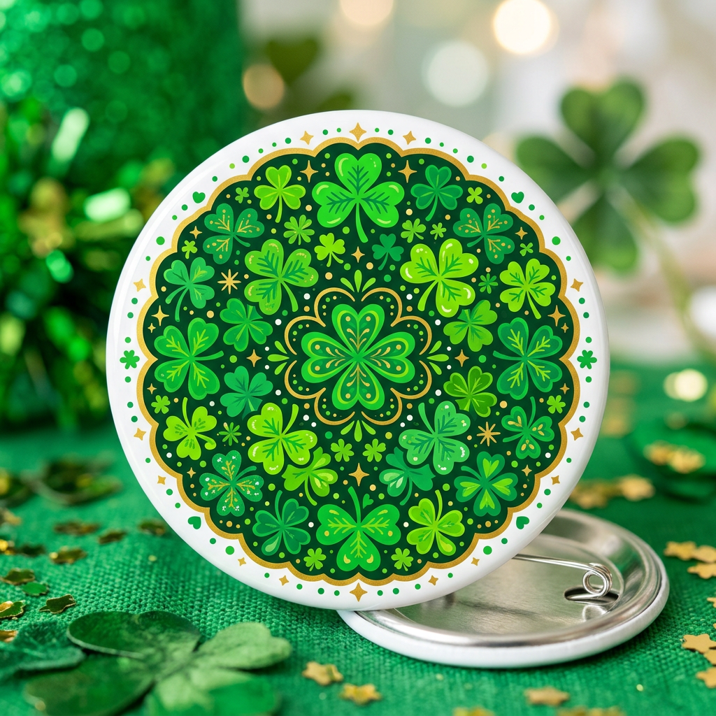 Shamrock's galore Pin Button 2.25-inch