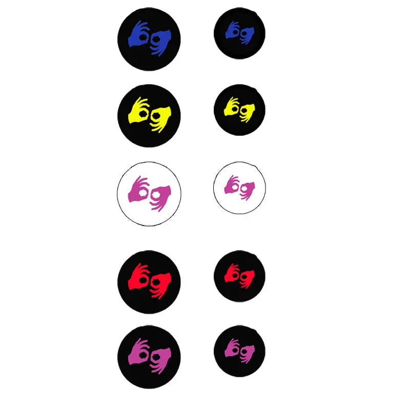 Sign Language Interpreter Logo 10 Pcs Set Pinback 1.25-inch