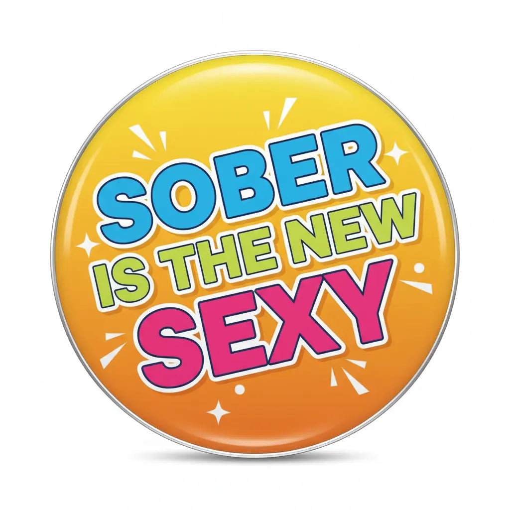 Sober is the new Sexy Pinback 2.25-inch