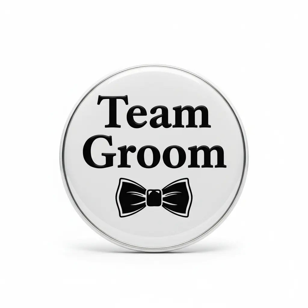 Team Grooms (Bow Tie) Pinback 2.25-inch