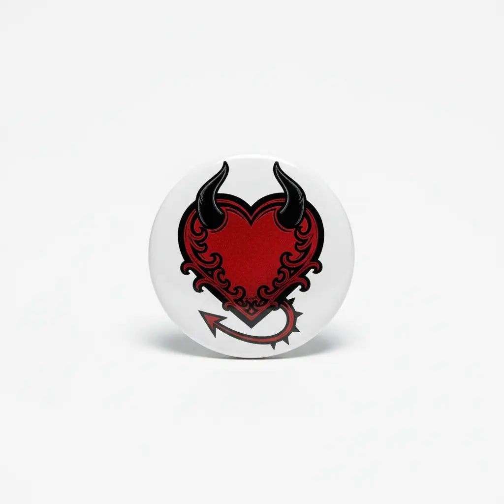 The devil's heart Pinback 2.25-inch