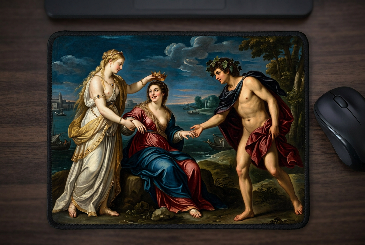 Jacopo Tintoretto Bacchus, with Ariadne Crowned by Venus Mousepad