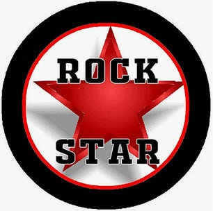 Rock Star Pinback 2.25" Red Color