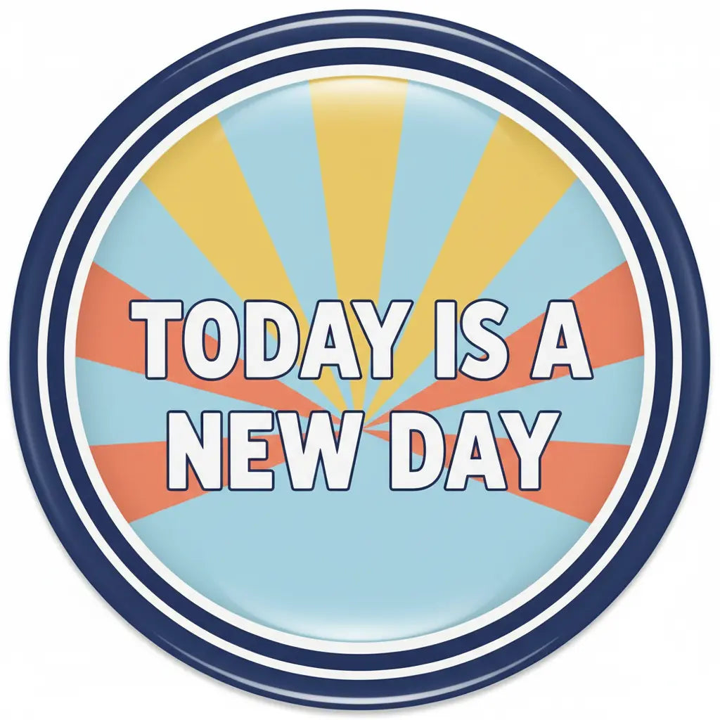 Today Is A New Day Pinback 2.25-inch