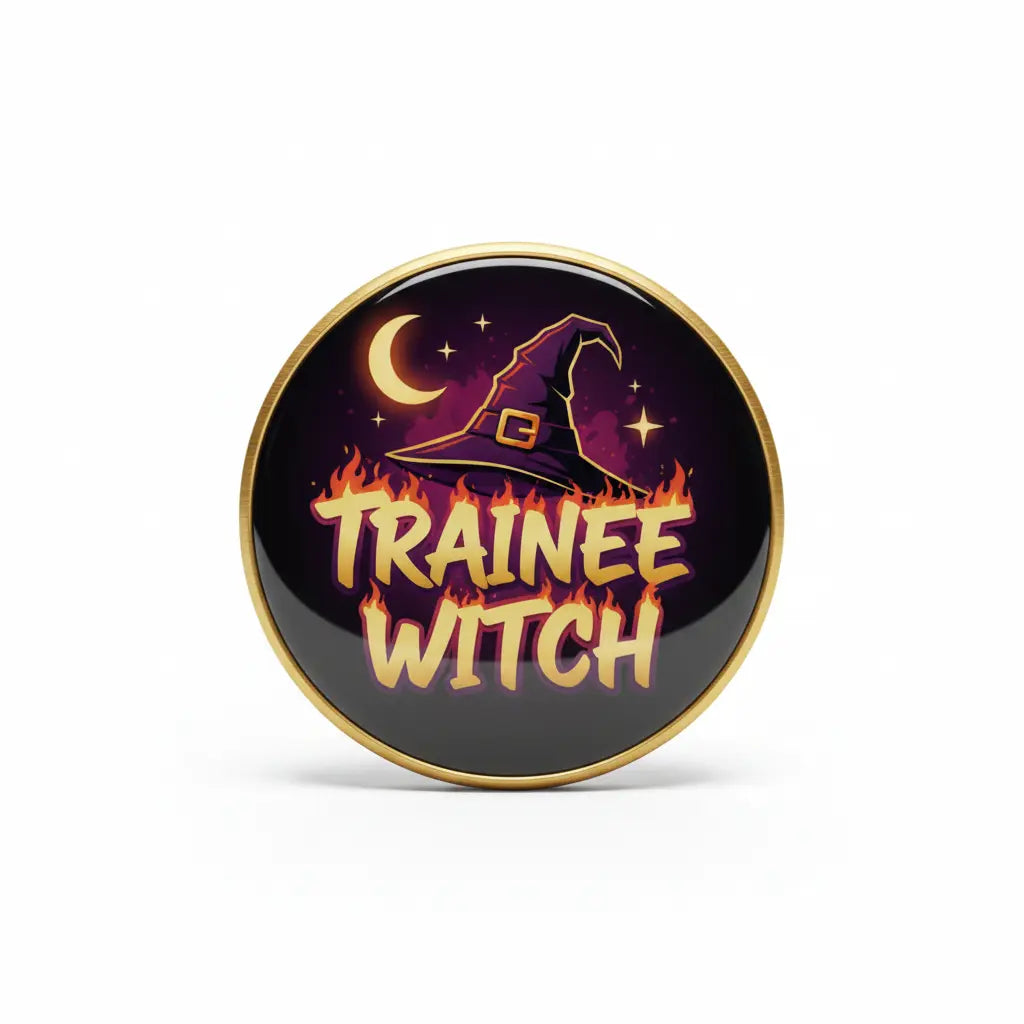 Trainee Witch Halloween Pinback 2.25-inch