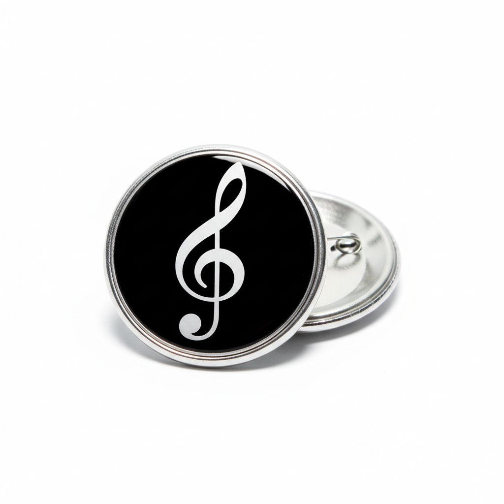 Treble Clef Pinback 2.25-inch