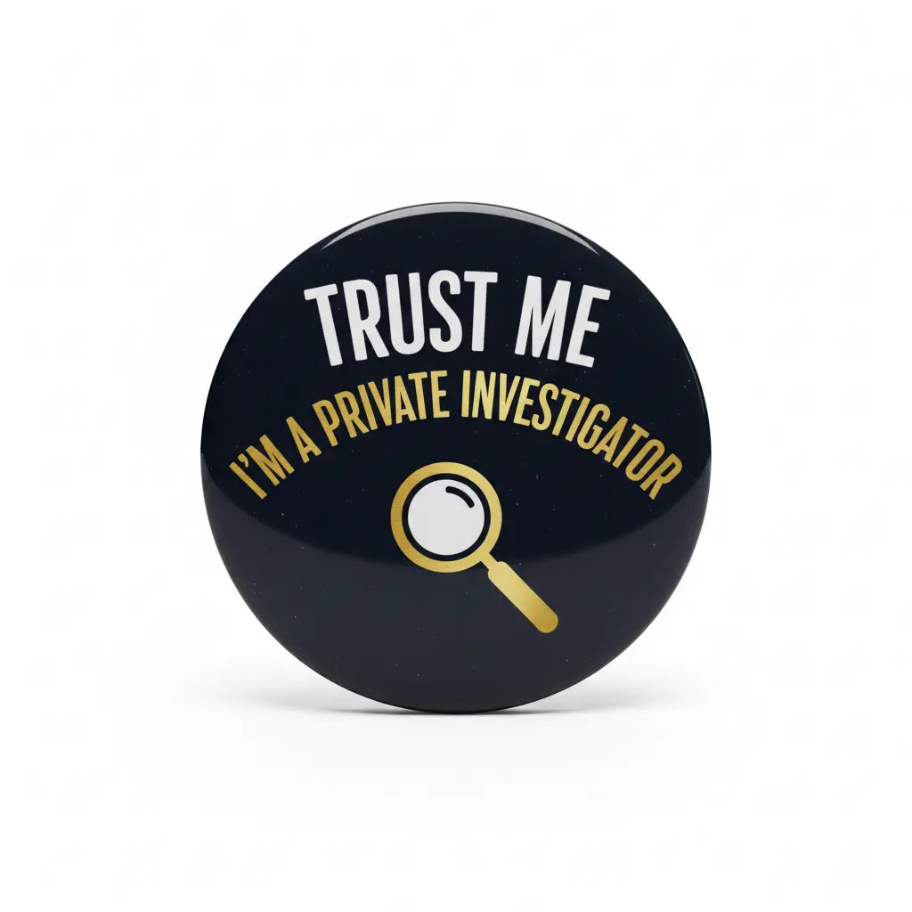 Trust Me I'm a Private Investigator Pinback 2.25-inch