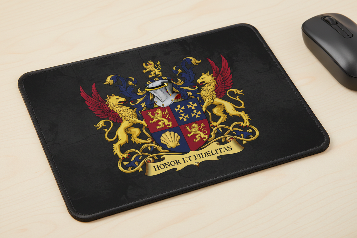 Turner Family Crest Coat of Arms Mousepad mypinbacks.com