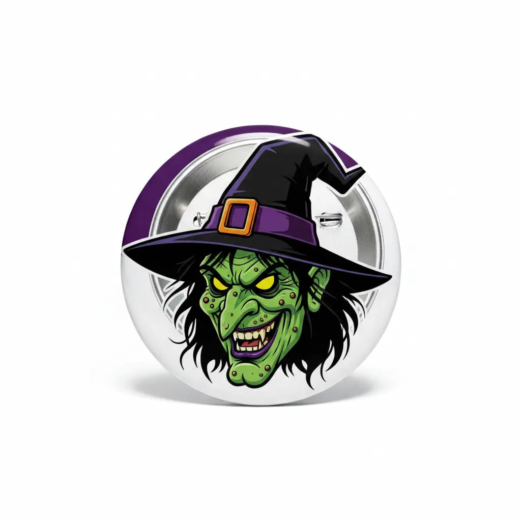Ugly Halloween Witch Pinback 2.25-inch