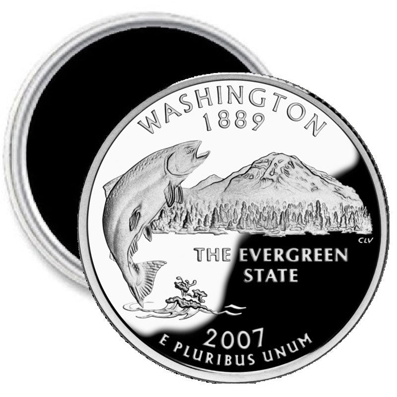 Washington State Quarter Mint Image Magnet 2.25"