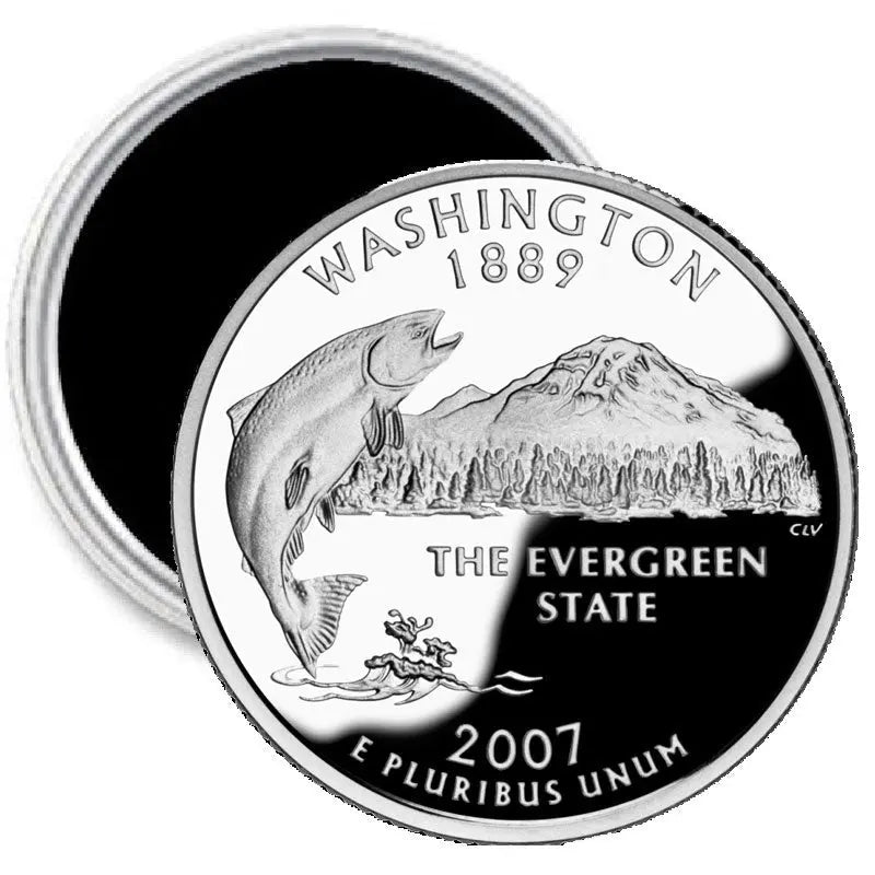 Washington State Quarter Mint Image Magnet 2.25-inch
