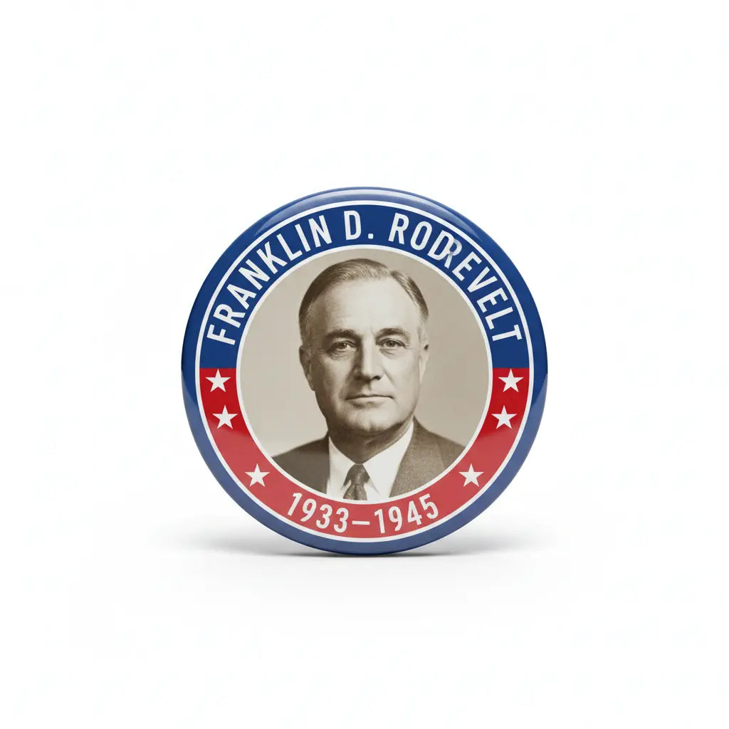 USA President FRANKLIN D. ROOSEVELT 1933-1945 Pin Button 2.25-inch - mypinbacks.com