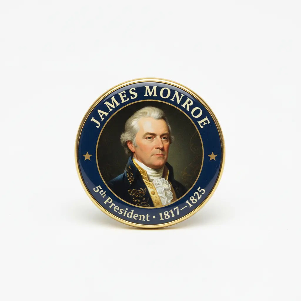 USA President JAMES MONROE 1817-1825 Pin Button 2.25-inch - mypinbacks.com