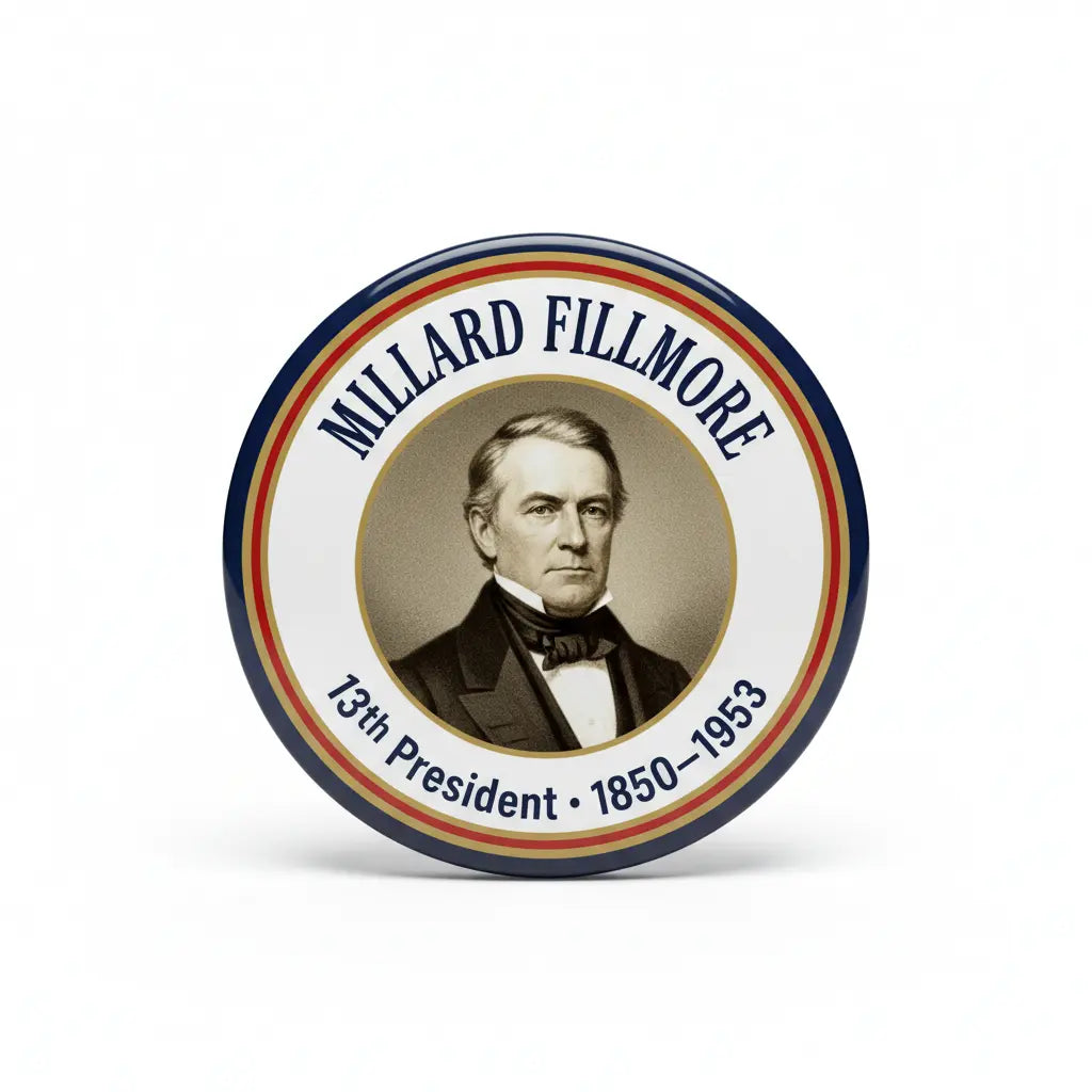 USA President MILLARD FILLMORE 1850-1853 Pin Button 2.25-inch - mypinbacks.com