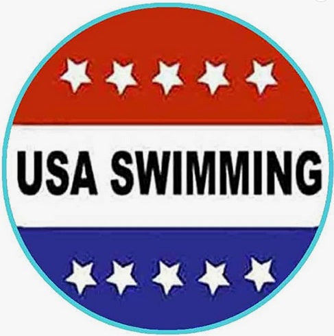 USA Swimming Stripes Stars 2.25" Pinback