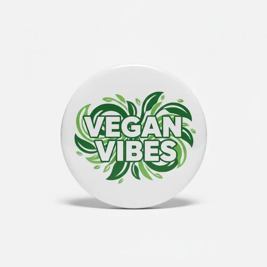 Vegan Vibes Pinback 2.25-inch